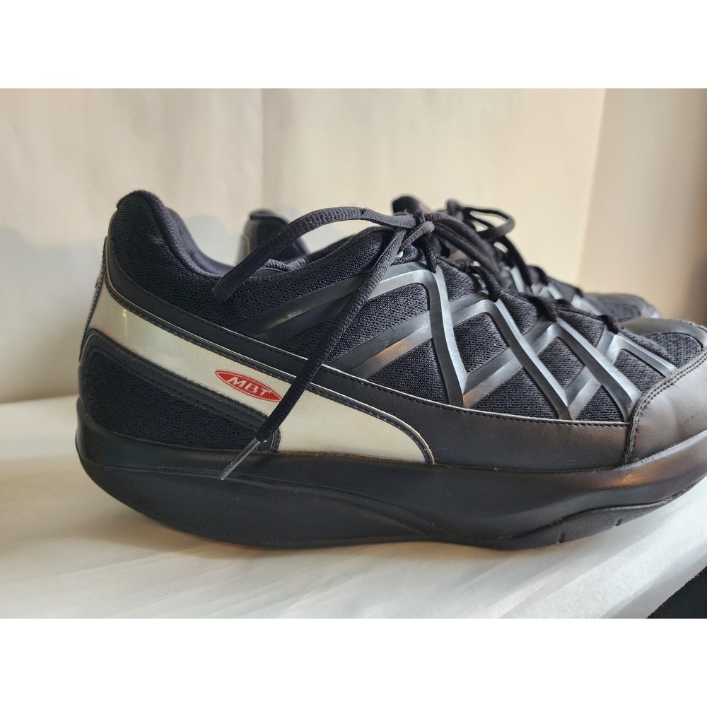 MBT Dynamic Rocker Bottom Walking Shoes Mens 13-13.5 Black Silver 400334-03